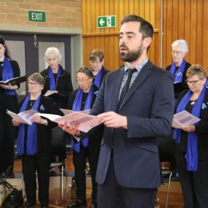 Our vocal scholar Stephen Coutts sings at the May 1 Concert, 2022